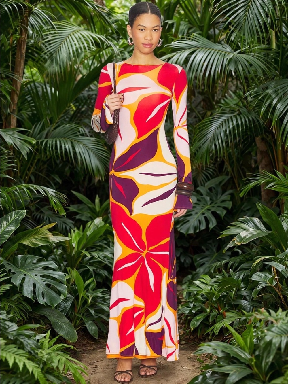 Cala de la Cruz Amay Dress in Calabria Multi
Long Sleeve Maxi Dress Sz Small